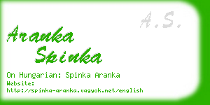 aranka spinka business card